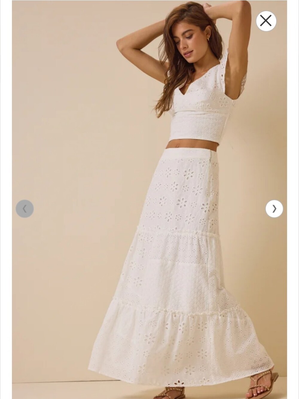 Nwt Large Laura Ashley White Lace Tiered Maxi Skirt Box3